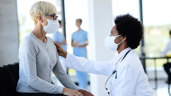 Doctor patient mask covid Even patients who were never hospitalized for COVID-19 face a heightened risk of cardiovascular issues. #longcovid