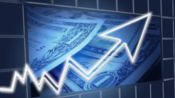 Among general cardiologists, for example, median compensation jumped nearly 8% from 2023 to 2024. Interventional cardiology and electrophysiology saw even larger jumps. Dollar money graphic showing increased finance.