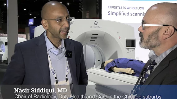 Video of Nasir Siddiqui, MD, chair of radiology at Duly Health and Care, explaining how outpatient CT has improv e Duly's ability to serve patients. #GE #RSNA #ESNA23 #RSNA2023